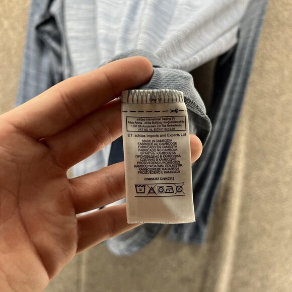 Adidas Sweatshirt Mens Large Blue Climalite Quarter Zip Pullover Athletic Golf - Picture 4 of 10